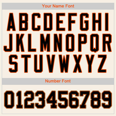 Custom Cream Black Orange-Old Gold Authentic Baseball Jersey