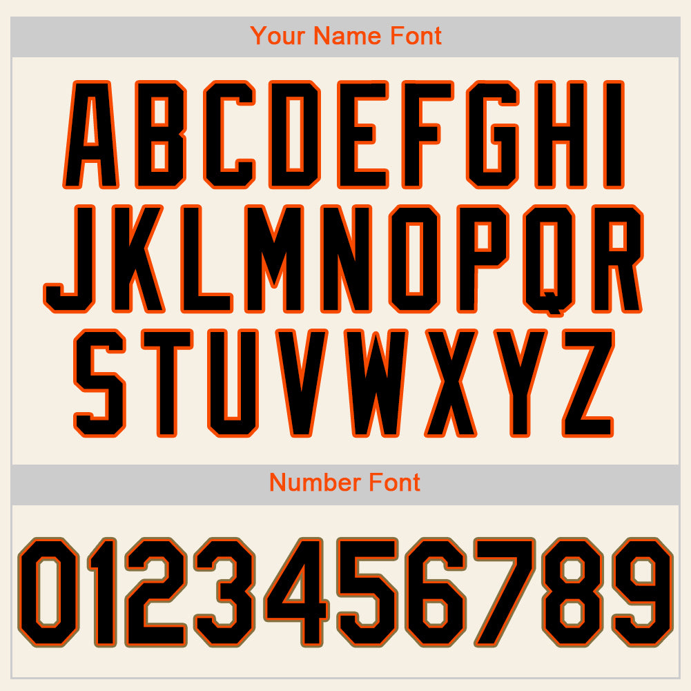 Custom Cream Black Orange-Old Gold Authentic Baseball Jersey