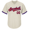 Custom Cream Red-Royal Authentic Throwback Rib-Knit Baseball Jersey Shirt