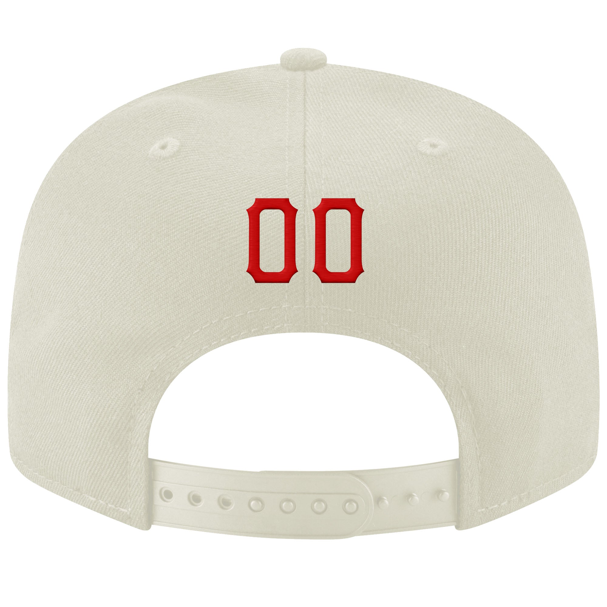 Custom Cream Red-Royal Stitched Adjustable Snapback Hat
