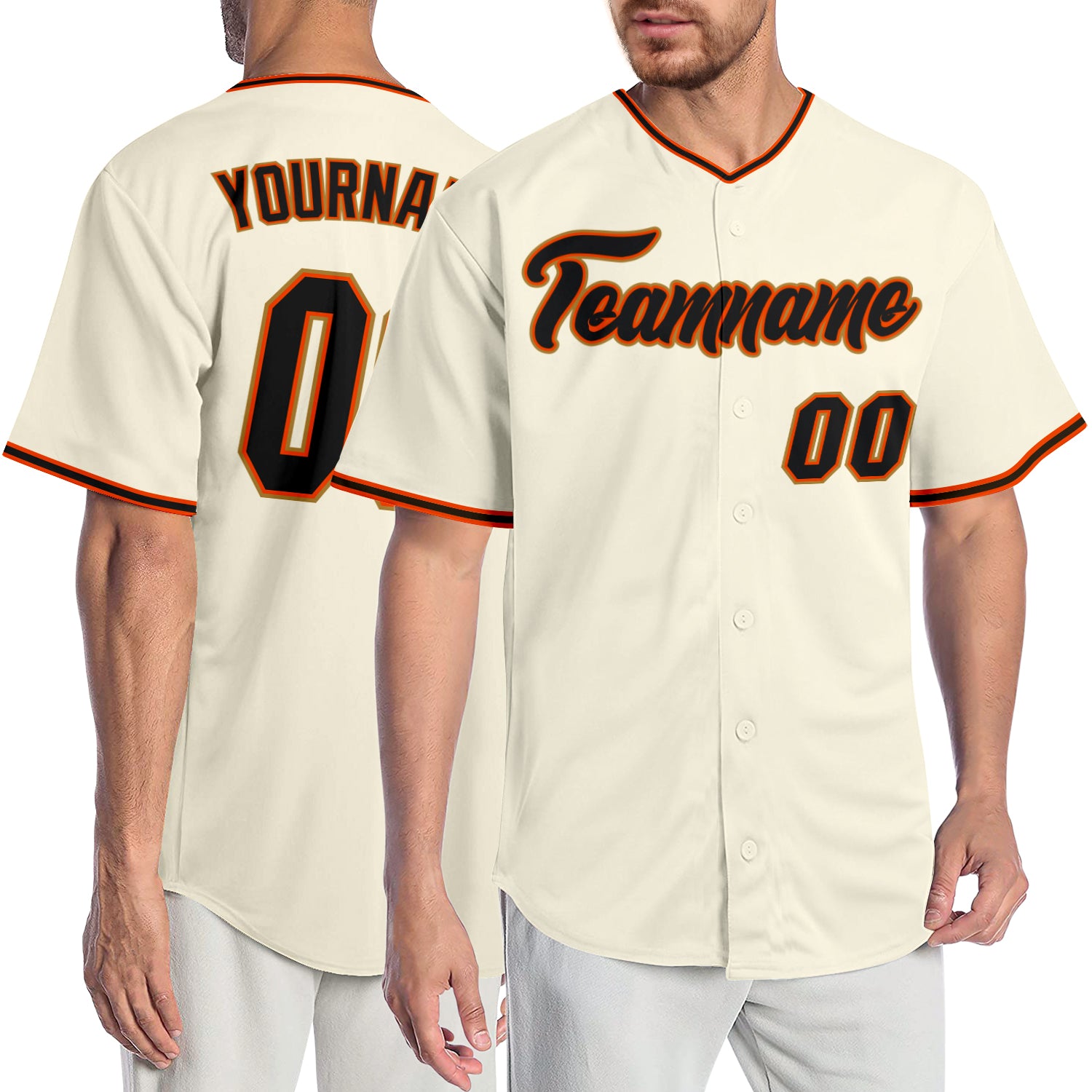 Custom Old Gold Black-White Authentic Baseball Jersey