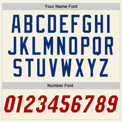 Custom Cream Red-Royal Authentic Baseball Jersey