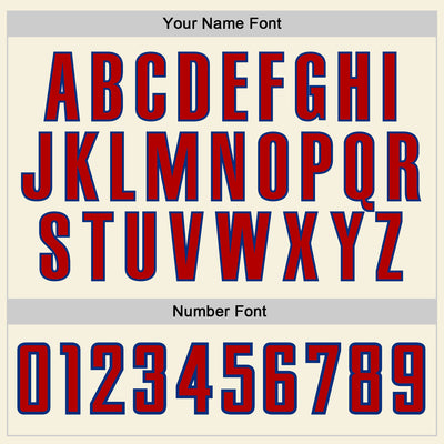 Custom Cream Red-Royal Authentic Baseball Jersey