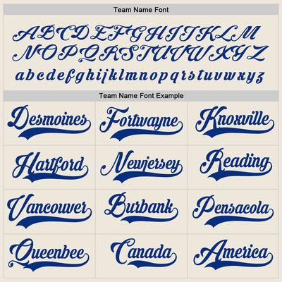 Custom Cream Royal Hockey Jersey