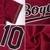 Custom Crimson Black-City Cream Authentic Throwback Rib-Knit Baseball Jersey Shirt