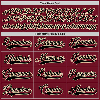 Custom Crimson Black-City Cream Authentic Baseball Jersey