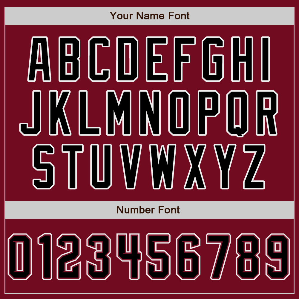 Custom Crimson Black-White Authentic Baseball Jersey