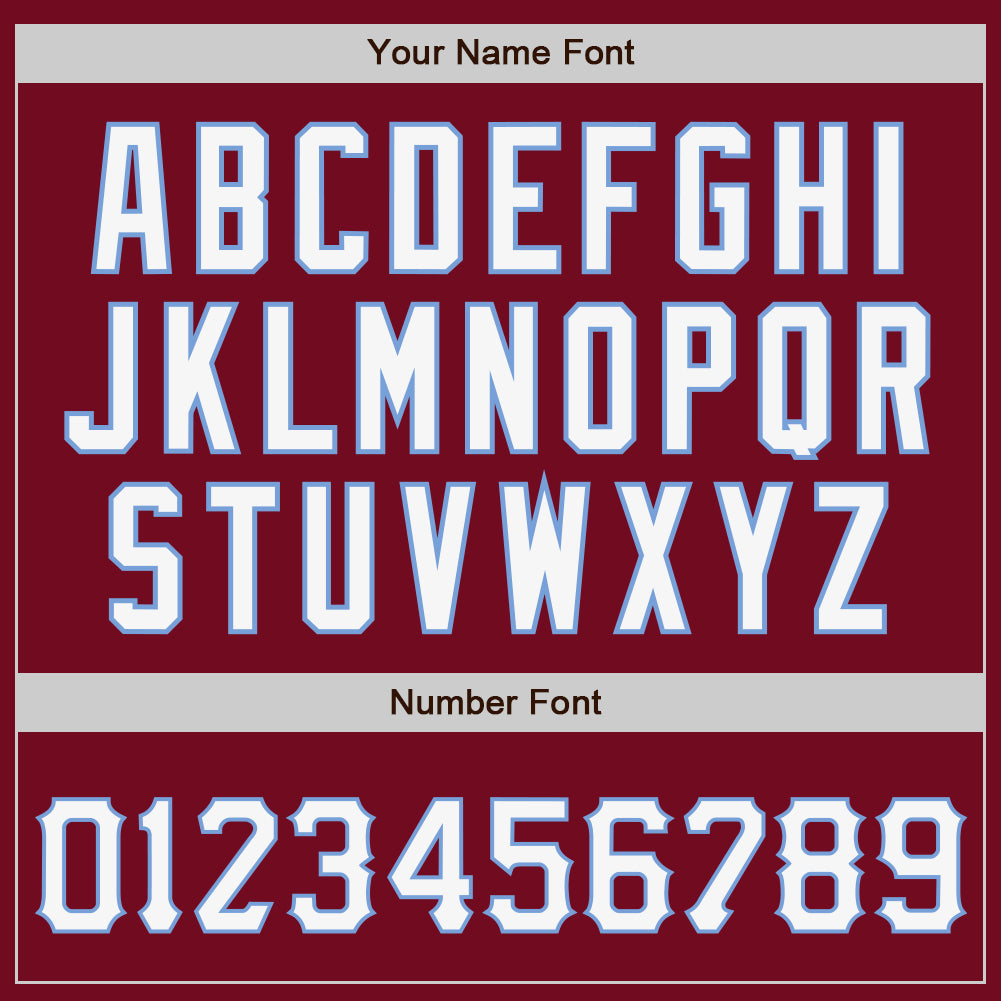 Custom Crimson White-Light Blue Authentic Baseball Jersey