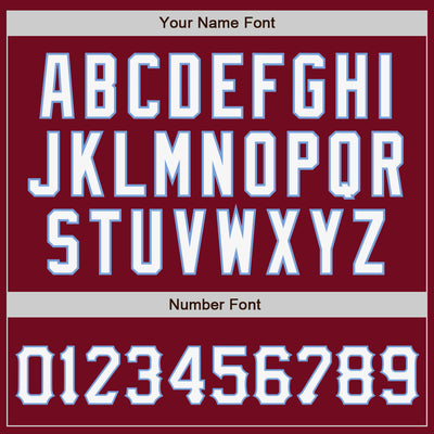 Custom Crimson White-Light Blue Authentic Baseball Jersey