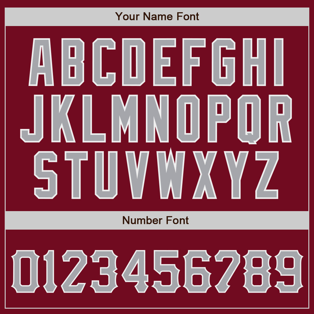 Custom Crimson Gray-White Authentic Baseball Jersey
