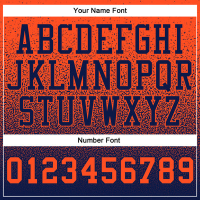 Custom Stitched Navy Orange Fade Fashion Sports Pullover Sweatshirt Hoodie