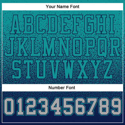 Custom Stitched Aqua Gray-Navy Fade Fashion Sports Pullover Sweatshirt Hoodie