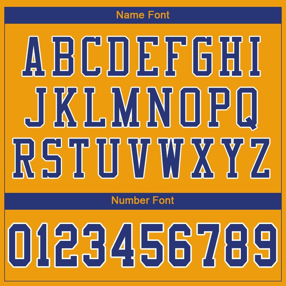 Custom Gold Royal-White Mesh Authentic Football Jersey