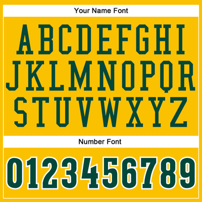 Custom Gold Hunter Green-White Authentic Throwback Basketball Jersey