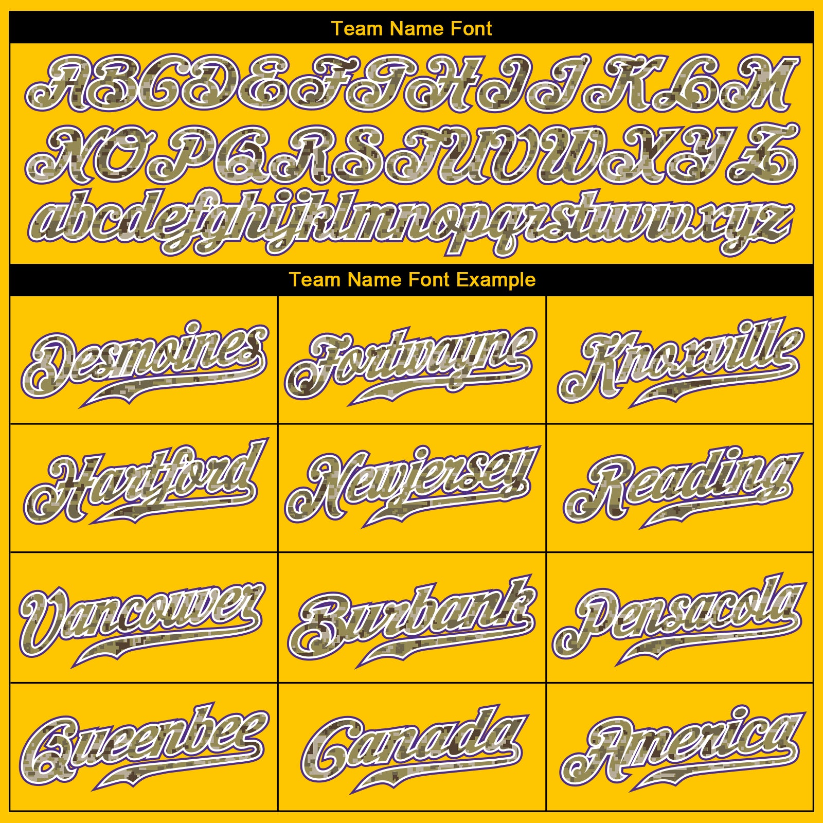 Custom Gold Camo-Purple Authentic Throwback Basketball Jersey