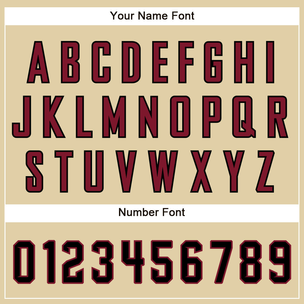 Custom Sand Crimson-Black Authentic Baseball Jersey