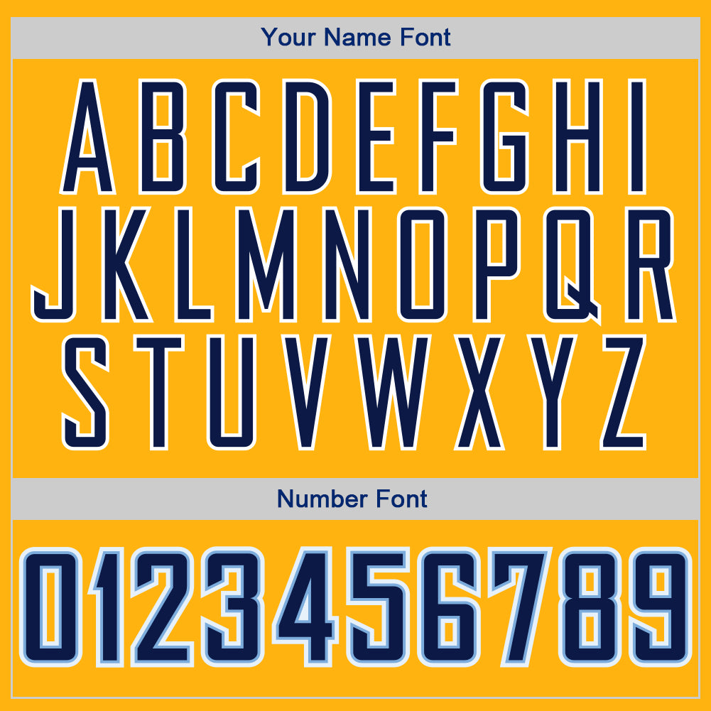 Custom Gold Navy-Light Blue Authentic Baseball Jersey