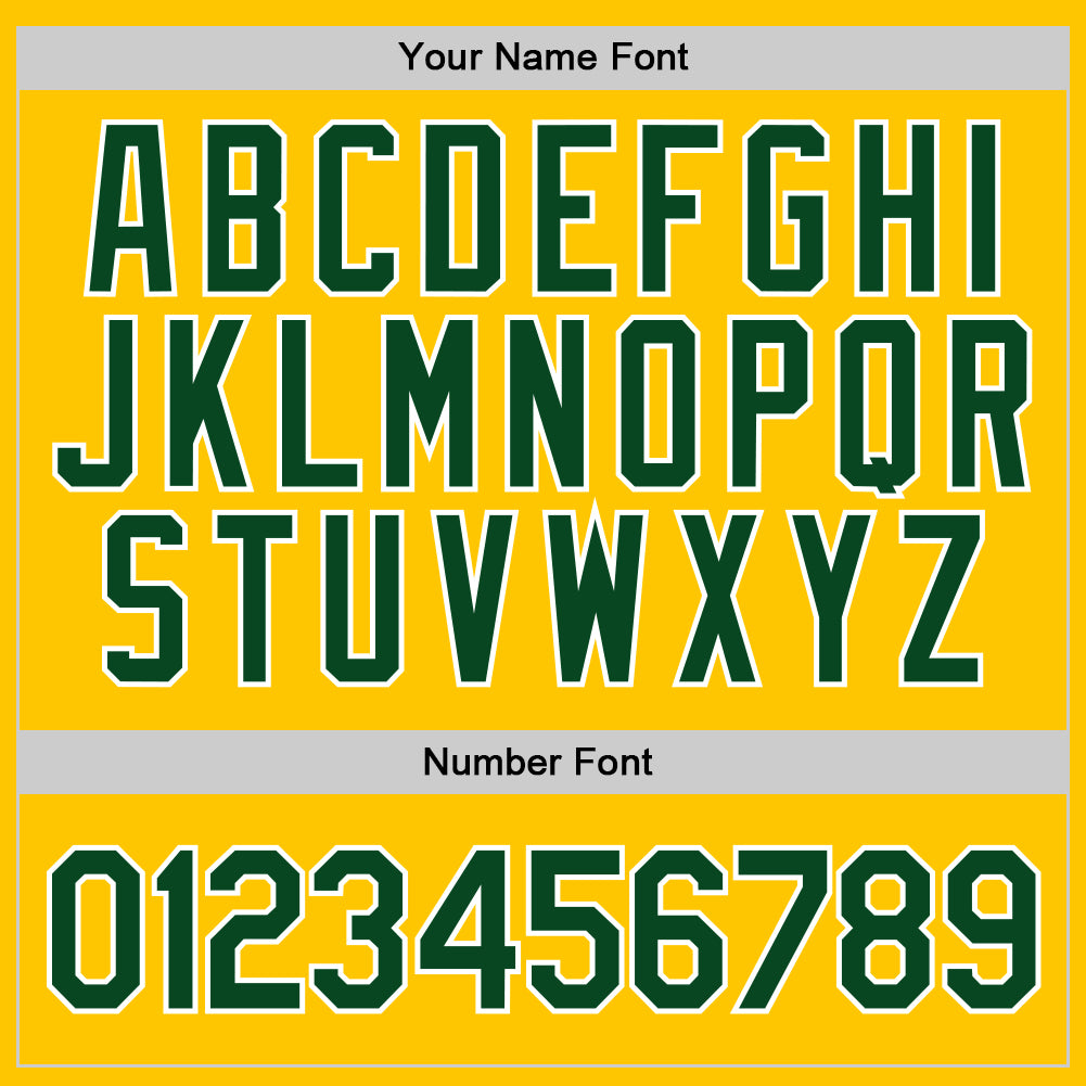 Custom Stitched Gold Green-White Sports Pullover Sweatshirt Hoodie