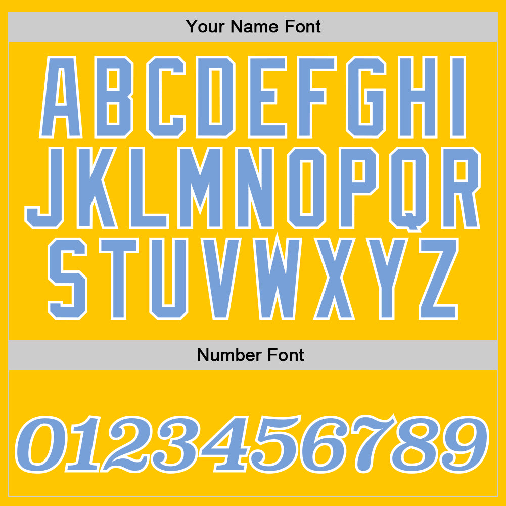 Custom Stitched Gold Light Blue-White Sports Pullover Sweatshirt Hoodie