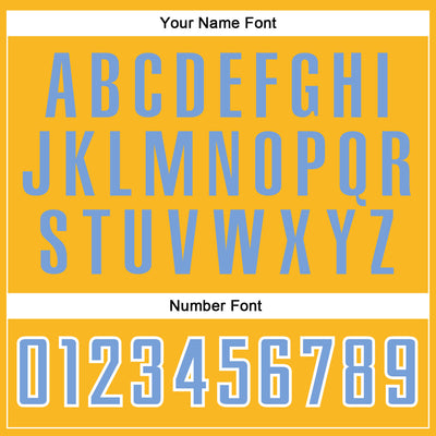 Custom Gold Light Blue-White Authentic Baseball Jersey