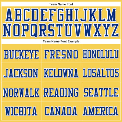 Custom Gold Royal-White Stitched Cuffed Knit Hat