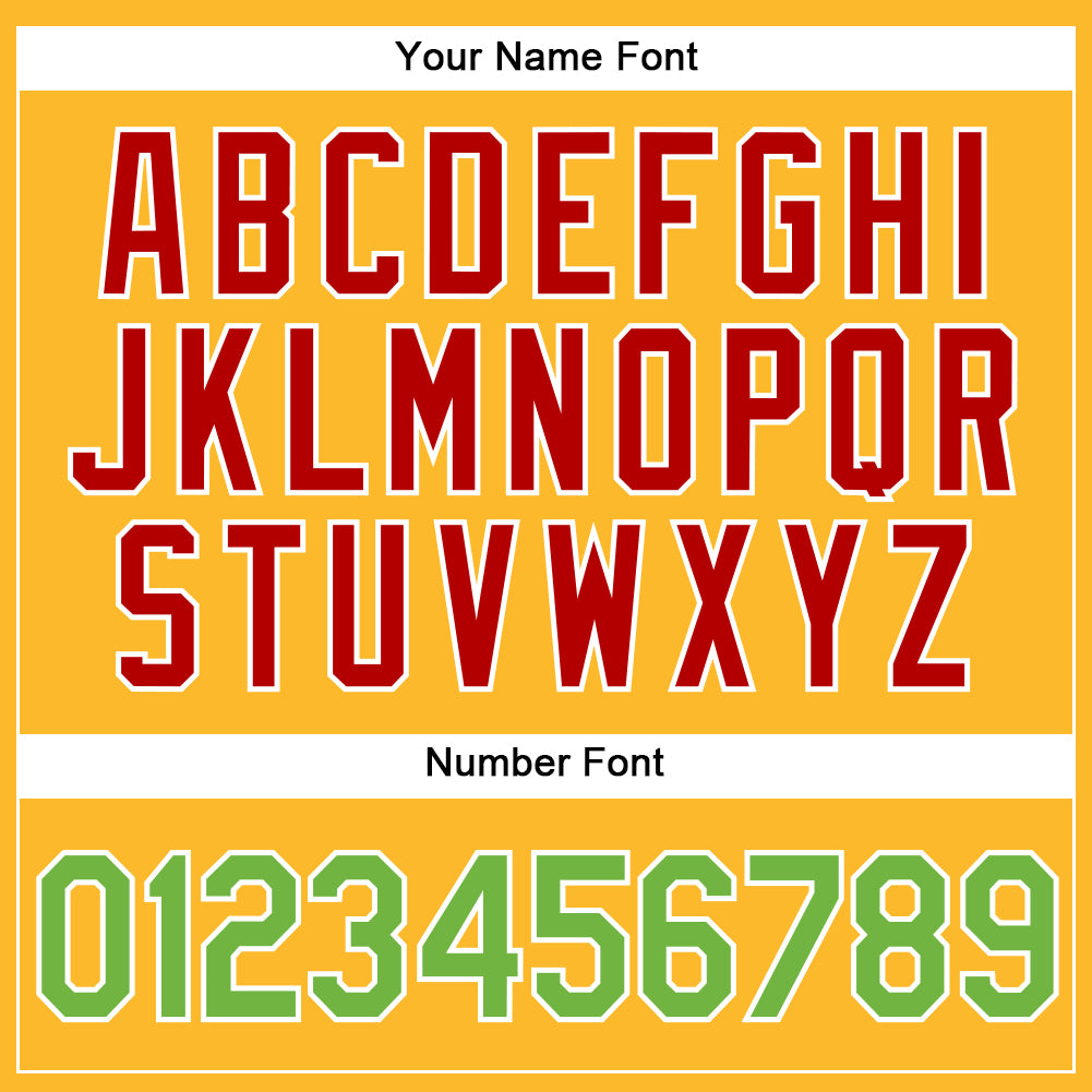 Custom Gold Neon Green-Red Authentic Baseball Jersey