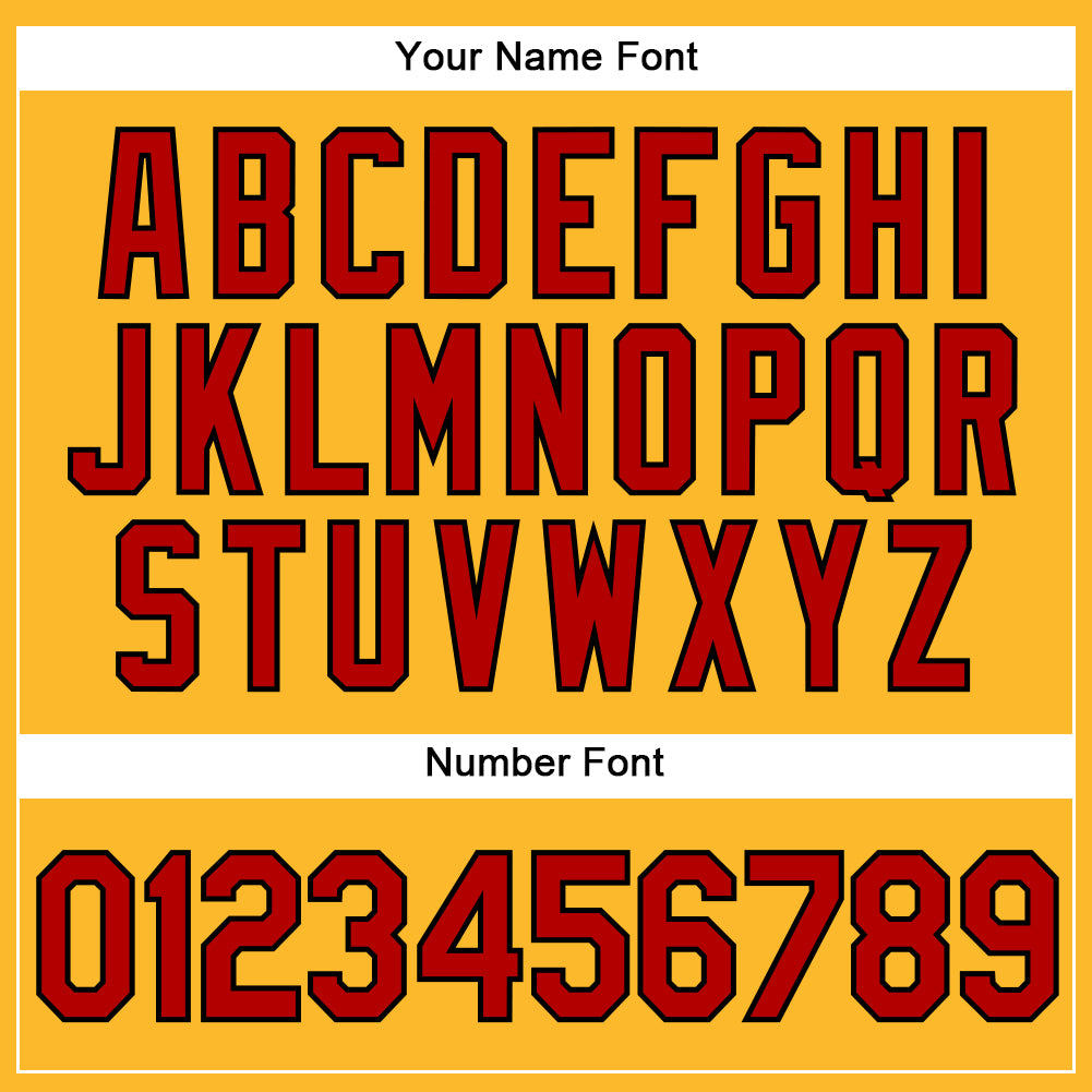 Custom Gold Red-Black Authentic Baseball Jersey