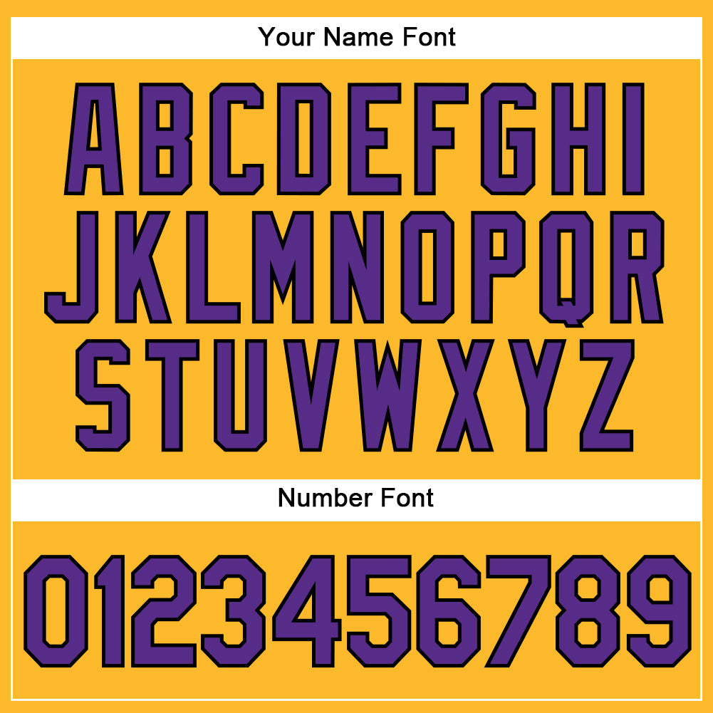 Custom Gold Purple-Black Authentic Baseball Jersey