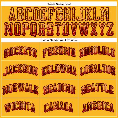 Custom Gold Red-Black Authentic Drift Fashion Baseball Jersey