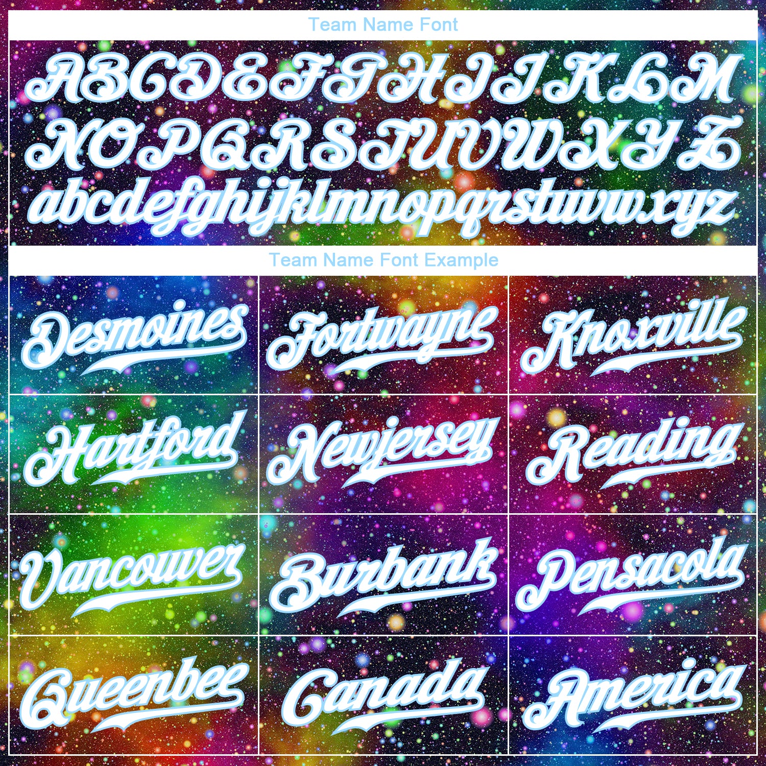 Custom Galactic White-Light Blue 3D Authentic Baseball Jersey