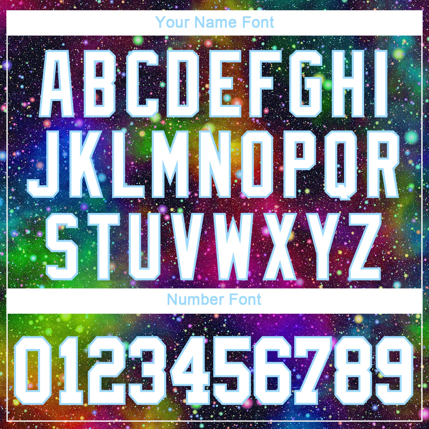 Custom Galactic White-Light Blue 3D Authentic Baseball Jersey