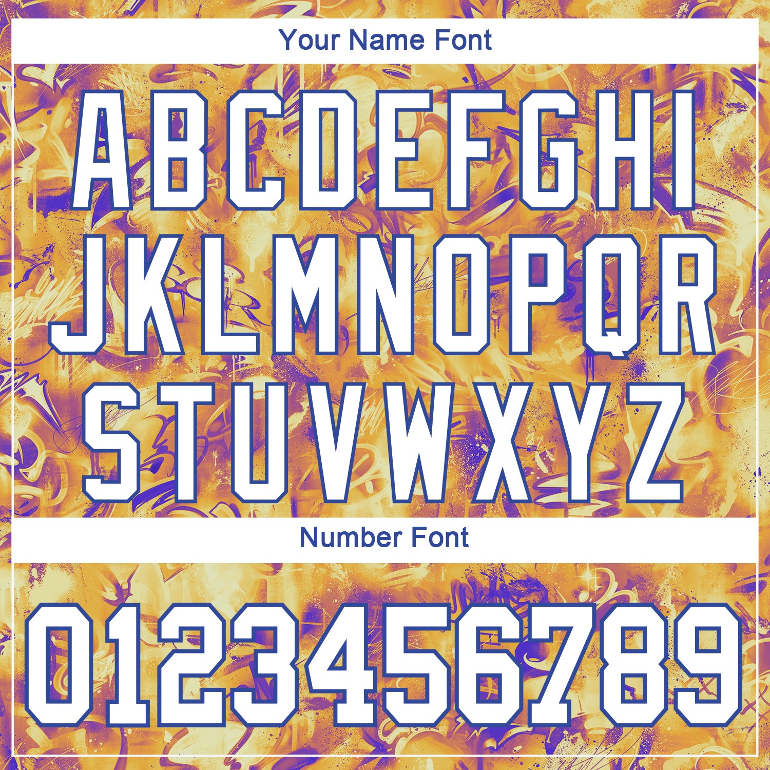 Custom Splashes Graffiti Pattern White-Royal 3D Performance T-Shirt