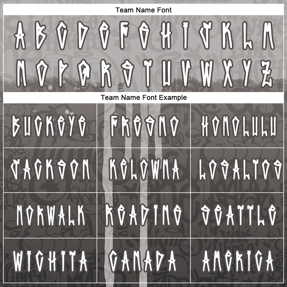 Custom Graffiti Pattern White-Gray 3D Picaxao Authentic Baseball Jersey