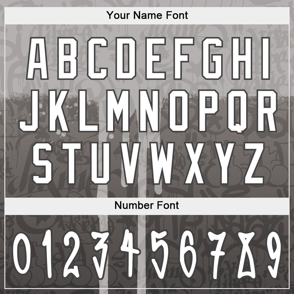 Custom Graffiti Pattern White-Gray 3D Picaxao Authentic Baseball Jersey