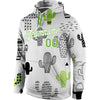 Custom Stitched Graffiti Pattern Neon Green-White 3D Cactus Sports Pullover Sweatshirt Hoodie