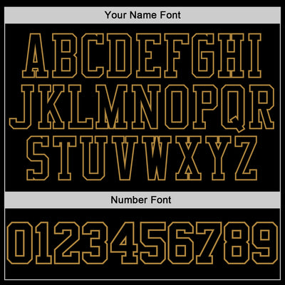 Custom Stitched Graffiti Pattern Black-Old Gold 3D Sports Pullover Sweatshirt Hoodie