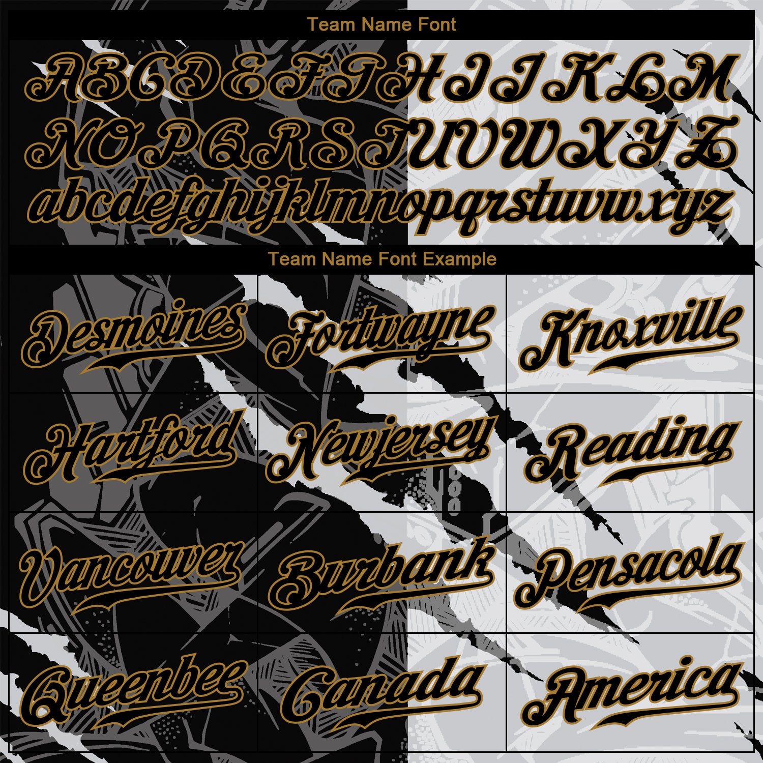 Custom Graffiti Pattern Black-Old Gold 3D Authentic Baseball Jersey