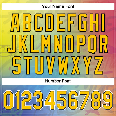 Custom Graffiti Pattern Gold-Black 3D Authentic Baseball Jersey