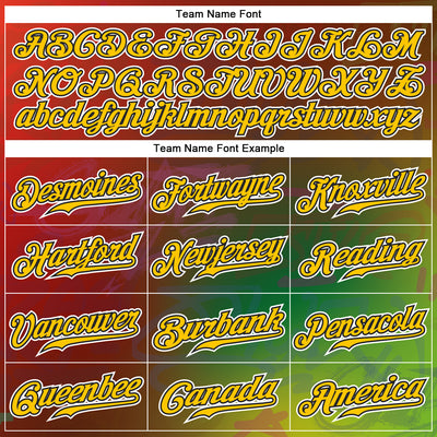 Custom Graffiti Pattern Gold-Black 3D Authentic Baseball Jersey