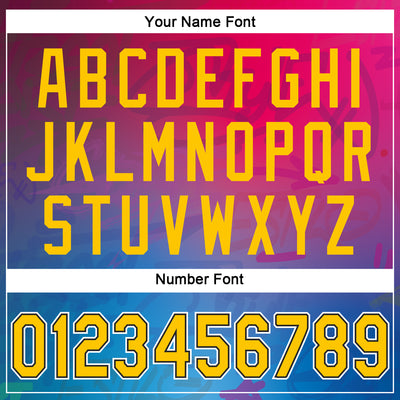 Custom Graffiti Pattern Gold-Black 3D Authentic Baseball Jersey