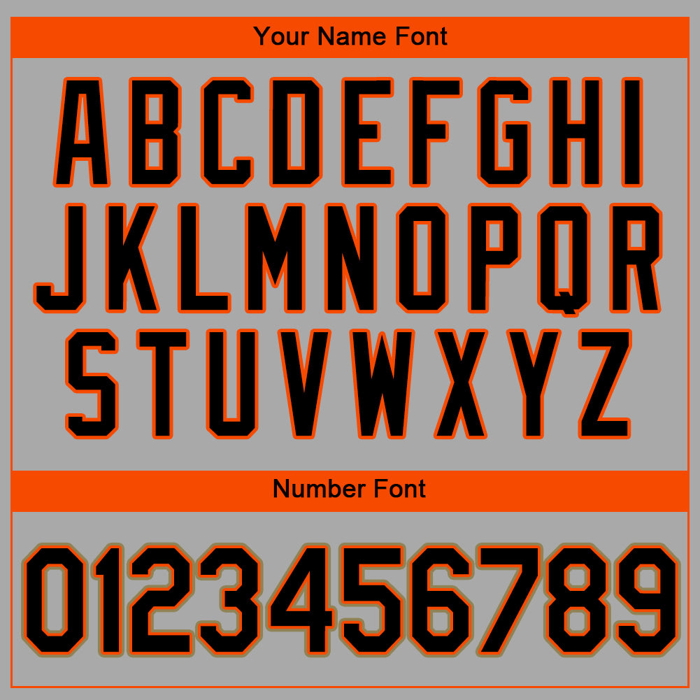 Custom Gray Black-Orange Authentic Baseball Jersey