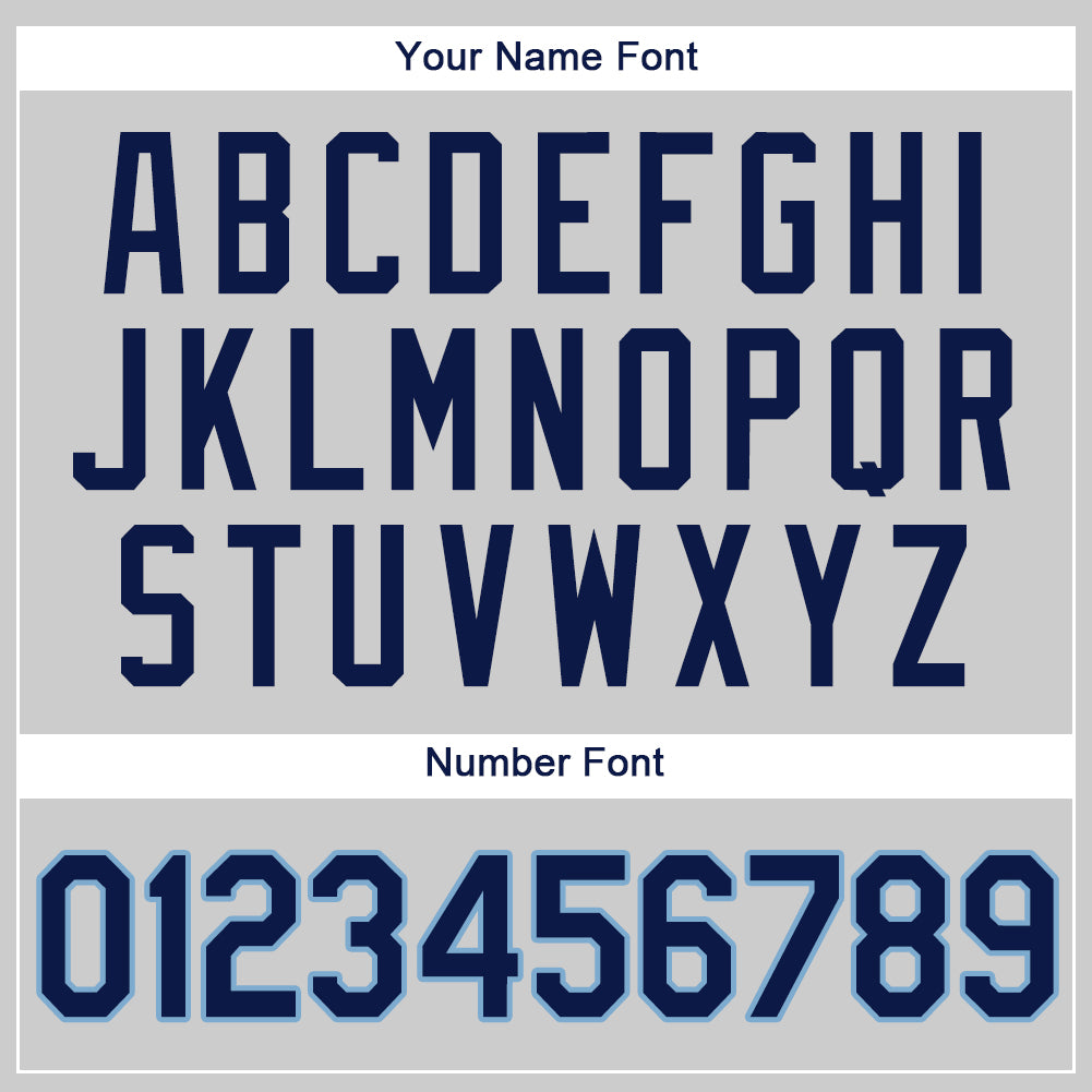 Custom Gray Navy-Powder Blue Authentic Baseball Jersey