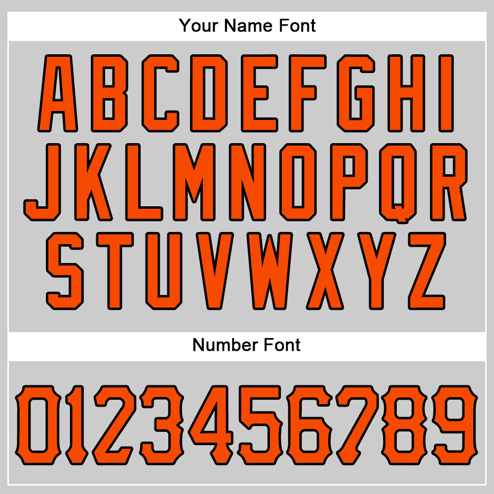 Custom Gray Orange-Black Authentic Baseball Jersey