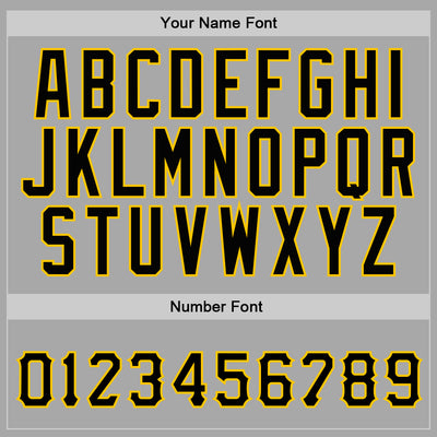 Custom Stitched Gray Black-Gold Sports Pullover Sweatshirt Hoodie