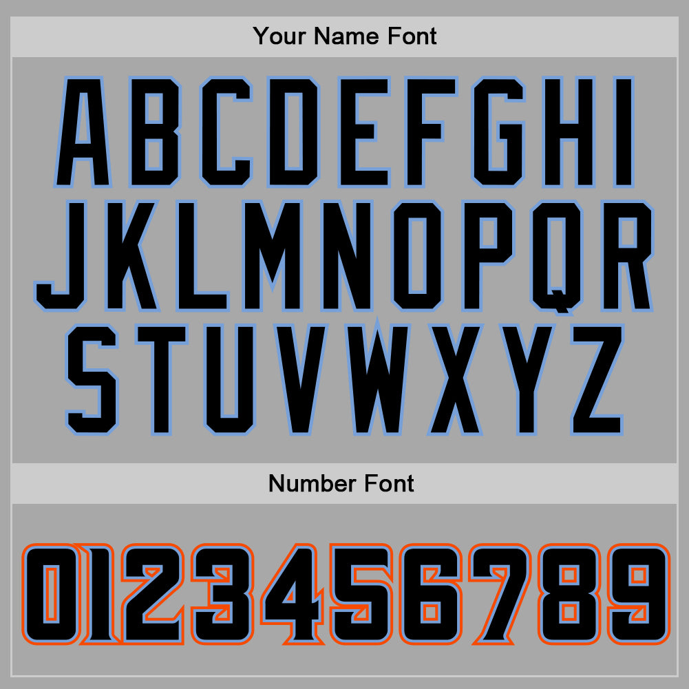 Custom Stitched Gray Black-Orange Sports Pullover Sweatshirt Hoodie