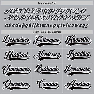 Custom Gray Black-White Hockey Jersey