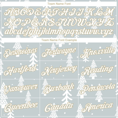 Custom Stitched Gray White-Old Gold Christmas 3D Sports Pullover Sweatshirt Hoodie