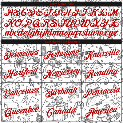 Custom Stitched White Red-White Christmas 3D Sports Pullover Sweatshirt Hoodie