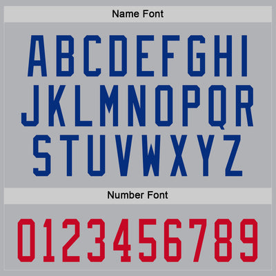 Custom Gray Royal-Red Hockey Jersey