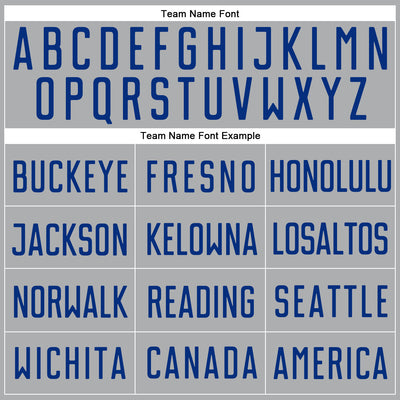 Custom Gray Royal-Red Authentic Baseball Jersey